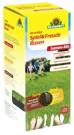 TerraVital Spiel &amp; FreudeRasen Samen-Mix (1,5 Kg) | Spielrasen Von Neudorff