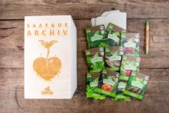 Gemüse Saatgut Archiv Holzbox (10 Tütchen + Register) | BIO Gemüsesamen-Sets Von FLORTUS -Pegasu Samen Geschaft 551883 BIO Saatgut Archiv Holzbox 10 Tuetchen Register 2000 0564 1