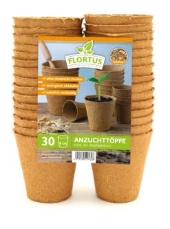 8 Cm Anzuchttopf Rund Auf Holzfaser Basis | Anzuchttöpfe Von FLORTUS -Pegasu Samen Geschaft 552303 8 cm Anzuchttopf rund auf Holzfaser Basis 30 Stueck 2000 0595 0