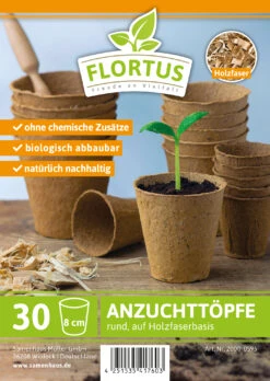 8 Cm Anzuchttopf Rund Auf Holzfaser Basis | Anzuchttöpfe Von FLORTUS -Pegasu Samen Geschaft 552303 8 cm Anzuchttopf rund auf Holzfaser Basis 30 Stueck 2000 0595 1