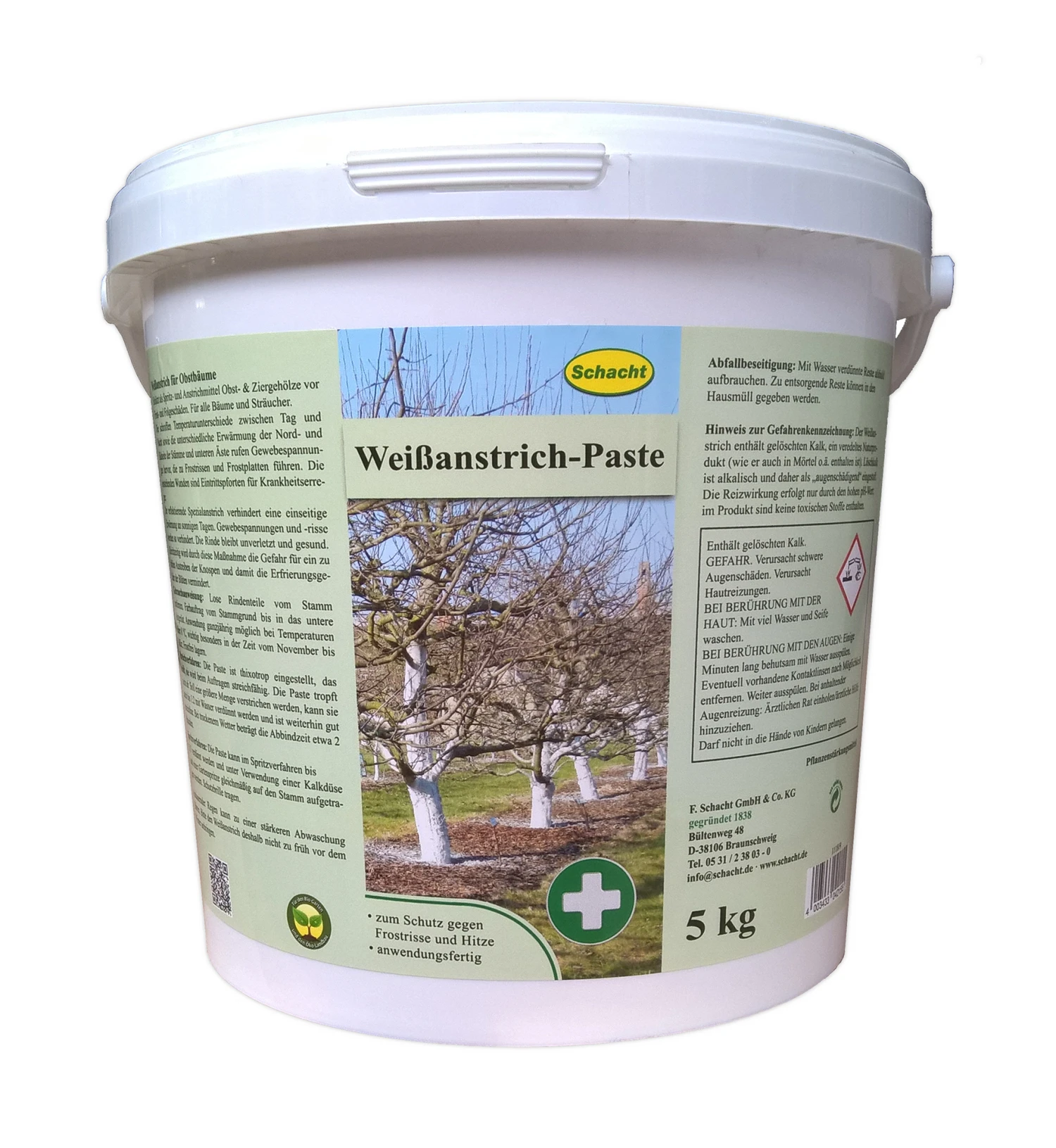 Weißanstrich-Paste Gegen Frostschäden (5 Kg) | BIO Baumpflege Von Schacht 3 Weißanstrich-Paste Gegen Frostschäden (5 Kg) | BIO Baumpflege Von Schacht