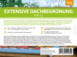 Dachbegrünung RSM 6.1 Für 18 M² (90 G) | Garagenbegrünung Von FLORTUS -Pegasu Samen Geschaft 554849 Dachbegruenung RSM 6 1 90 g 2000 0761 2