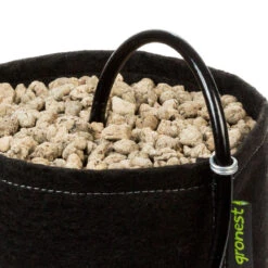 Gronest Stofftopf, Schwarz, 55 L | Blumentopf -Pegasu Samen Geschaft 558288 Gronest Stofftopf schwarz 55 l 532106 Gronest Stofftopf 55L 43 x 43 x 30 cm 1