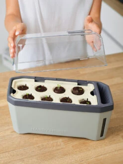 HARRY HERBS Kräutertopf Hellgrau | Kräutertöpfe Von Gusta Garden -Pegasu Samen Geschaft 560334 HARRY HERBS hellgrau 100B10 gg 5